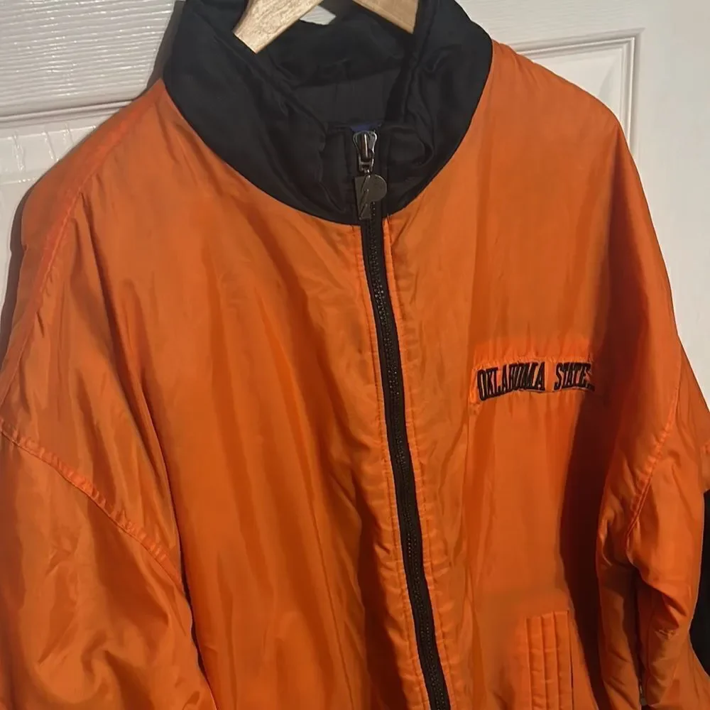 🔥🏈 True Vintage OKLAHOMA STATE COWBOYS Pro Player Lined Performance Jacket EUC